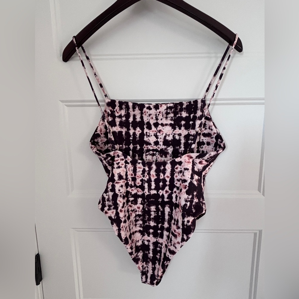 Skatie Pink and Black Tie-Dye One Piece